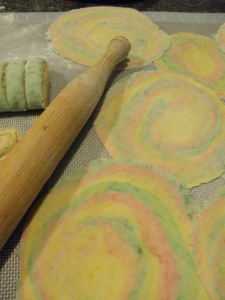 Colorful dough circles