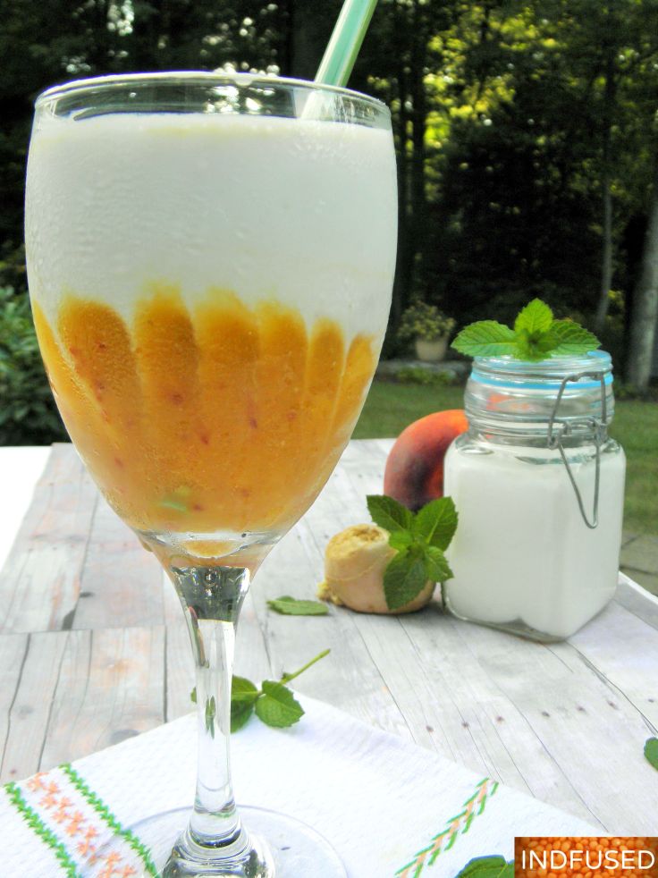 #Nutritious #lassi combining the #goodness of #kefir #chia seed,# peaches and #ginger. It is a #quick and #easy, #lowfat and #delicious #breakfast or #dessert option!