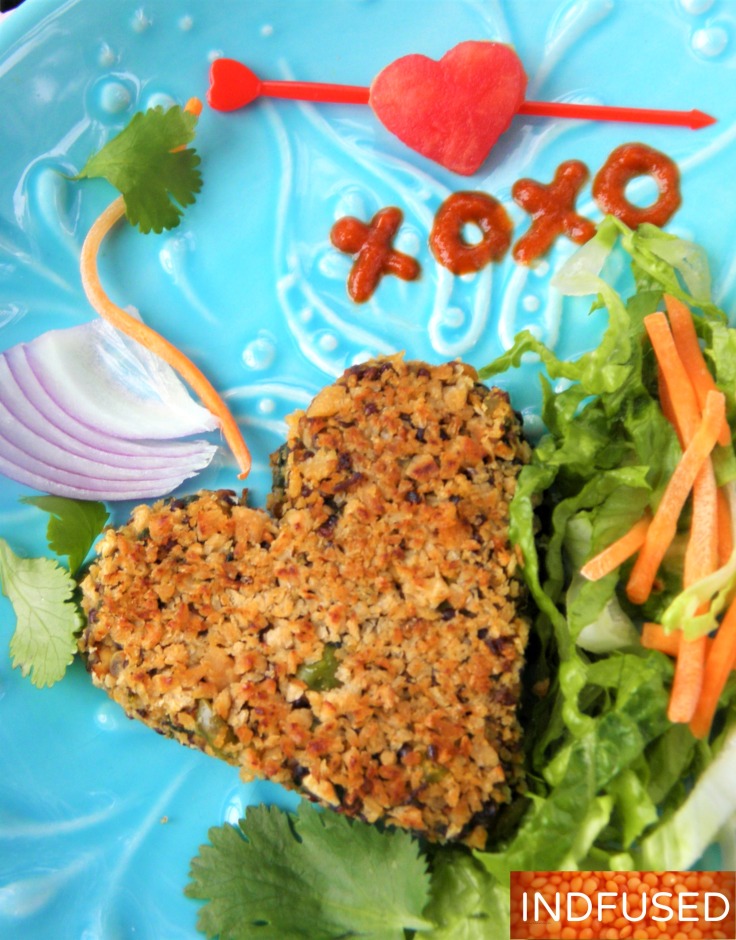 #Valentine's #day #heart #healthy #recipe for #vegatarian# vegan,#gluten-free #scrumptious #kebab #with #organic #quinoa #spinach, #sweet potato,#ginger, #garlic , #sweet potato and #defatted #high #protein #soy #granules