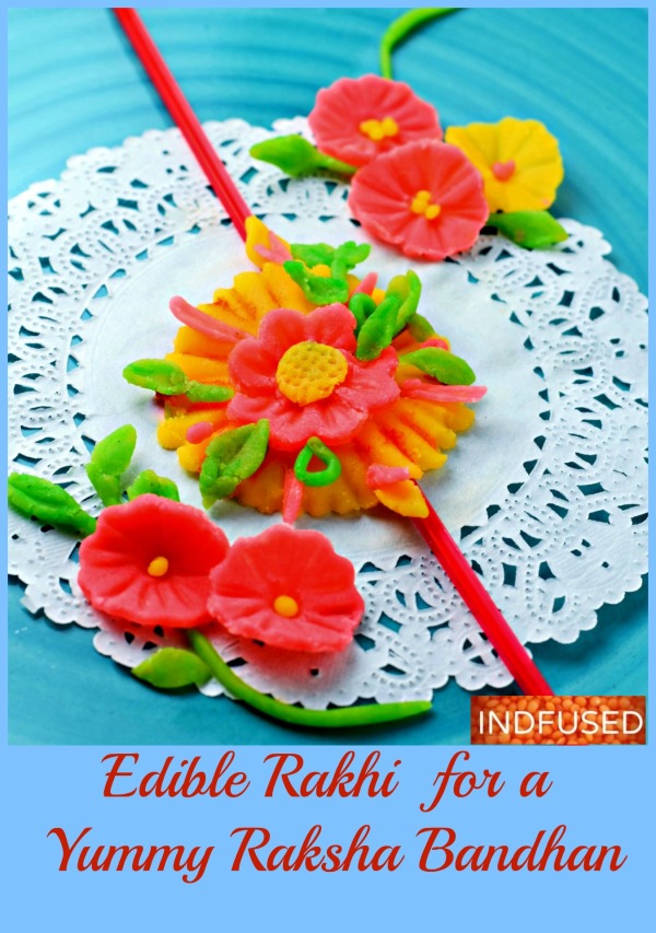 Edible Rakhi for a Yummy Raksha Bandhan- fun to make with kids with IKEA fondant and Witlon's Incing colors!