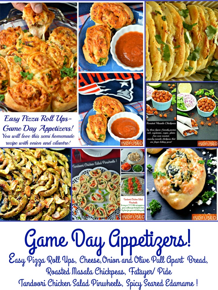 Easy to make game day appetizers and snacks, perfect for a party